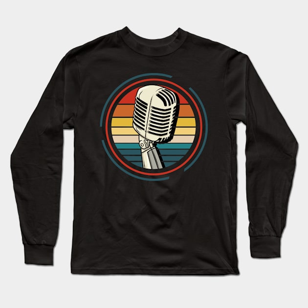 Microphone Vintage Long Sleeve T-Shirt by KAWAIITEE